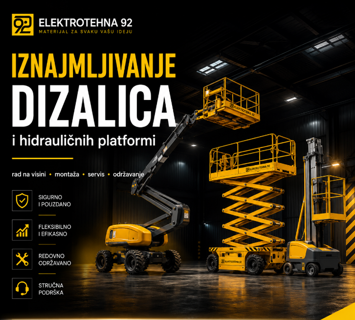 Iznajmljivanje dizalica i hidrauličnih platformi